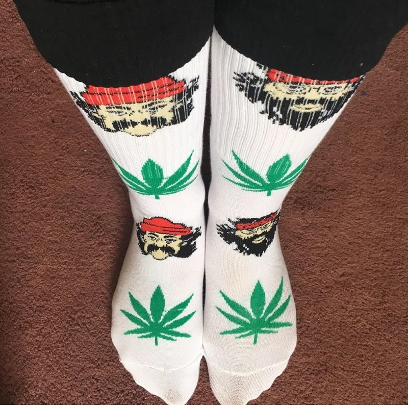 MOQ 10 пар носков WU Tang & weed носки с круглым вырезом CHEECH CHONG хлопковые листочками