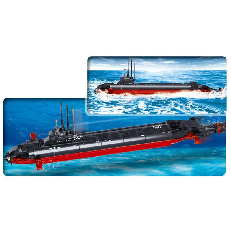 Игрушки для детей 193 ps строительный блок армейский морской ядерный корабль
