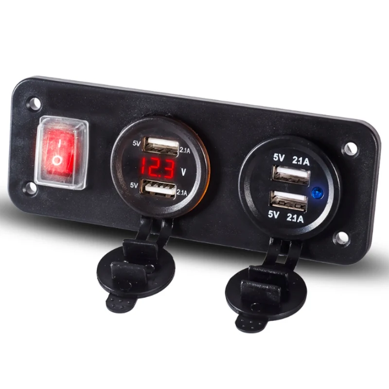 Розетка для автомобильного прикуривателя 4 USB Автомобильное зарядное устройство