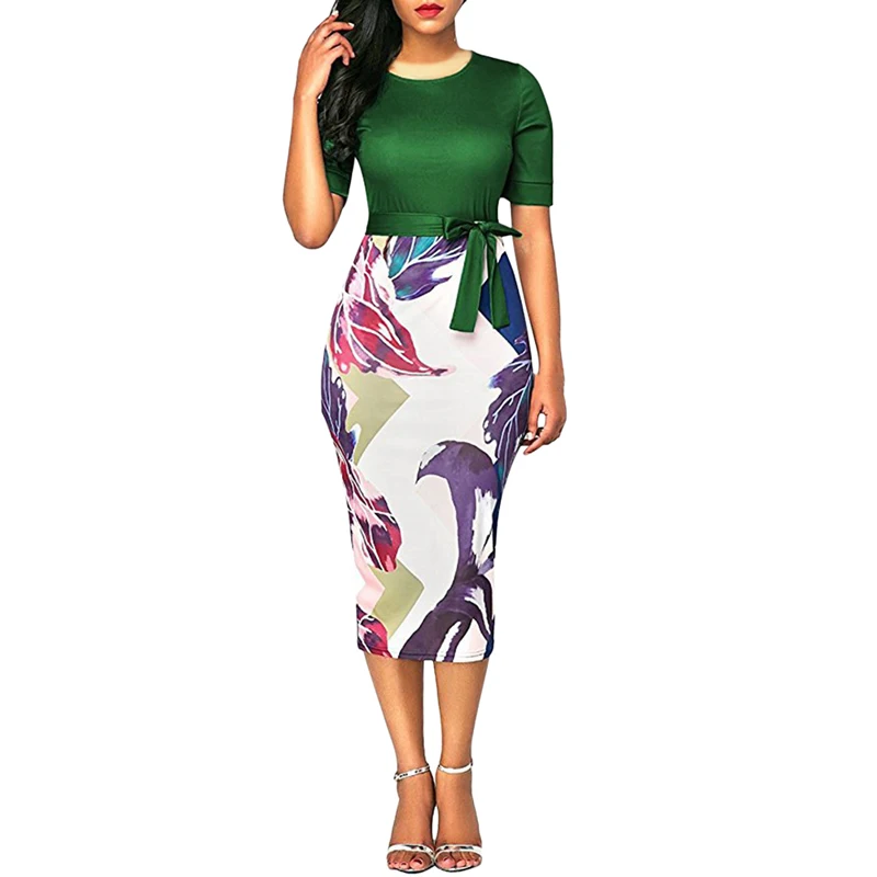 NIBESSER/Вечерние платья с коротким рукавом женское летнее платье карандаш