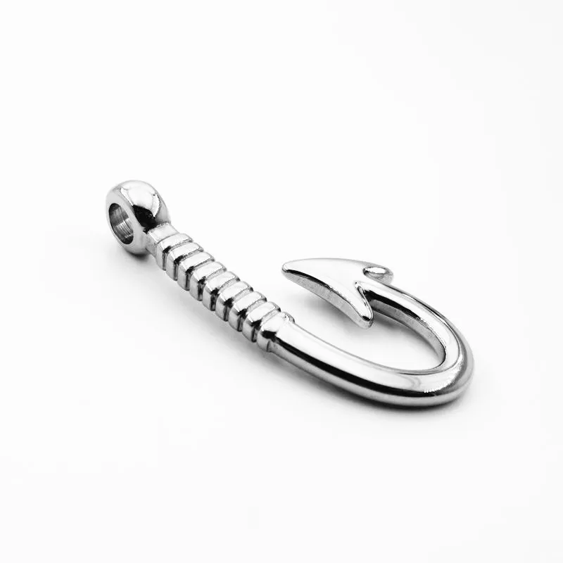 Ожерелье С рыболовным крючком из нержавеющей стали 316L кулон для мужчин модные