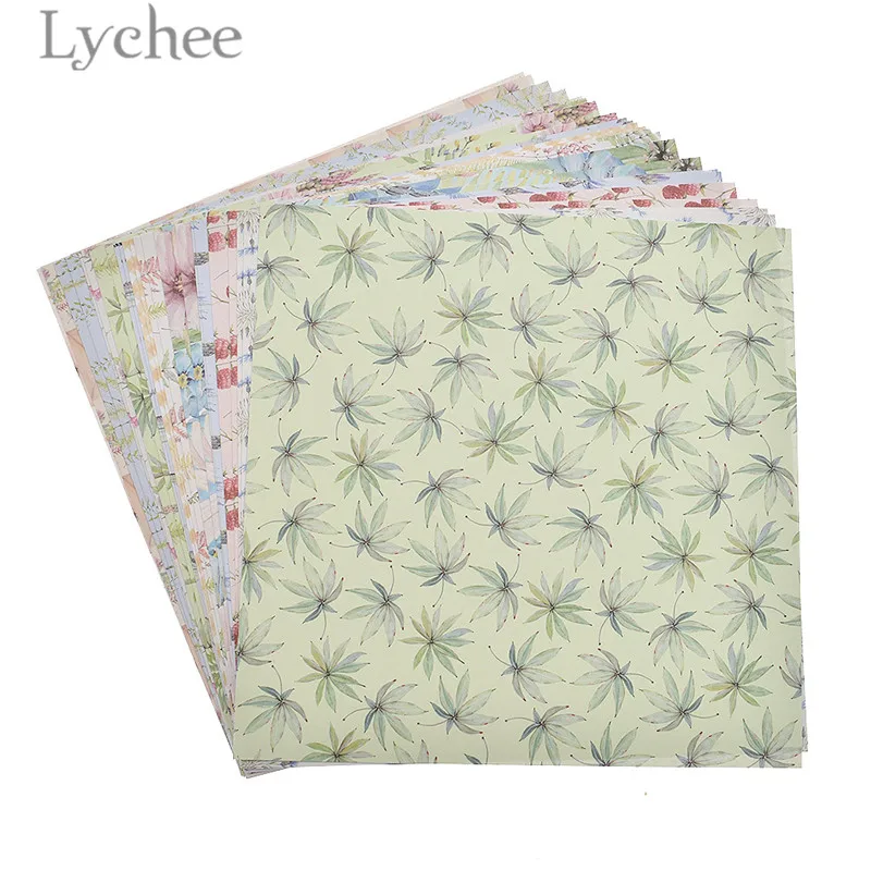 1 Lychee 24 шт. растительный цветочный узор художественный фон оригами Бумага Скрапбукинг декоративная бумага s DIY альбом ремесла Бумага - Цвет: 1