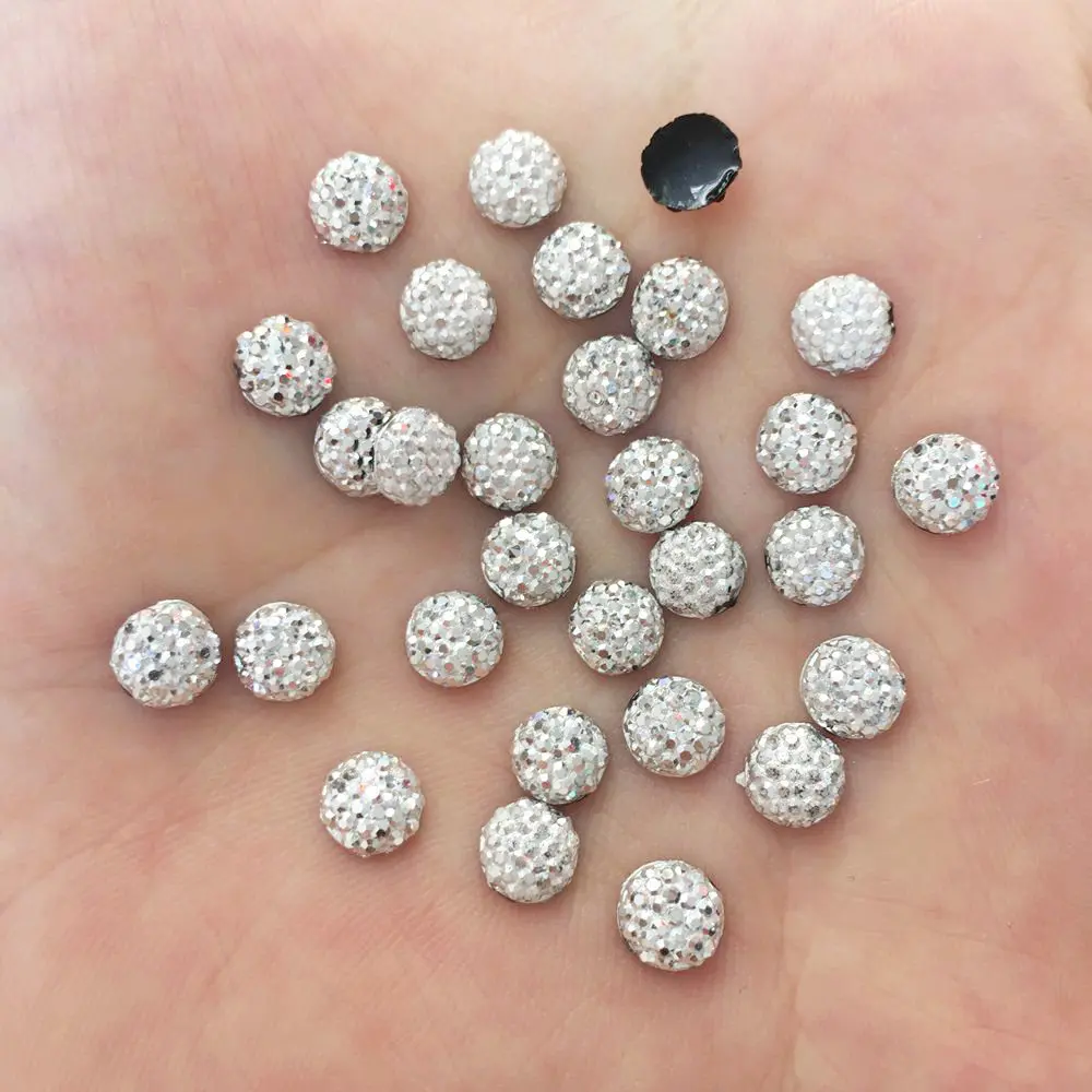New 400pcs 6mm round Resin Cute convex Round flatback stone Ornaments DIY scrapbook Wedding appliques craft SF429 | Дом и сад