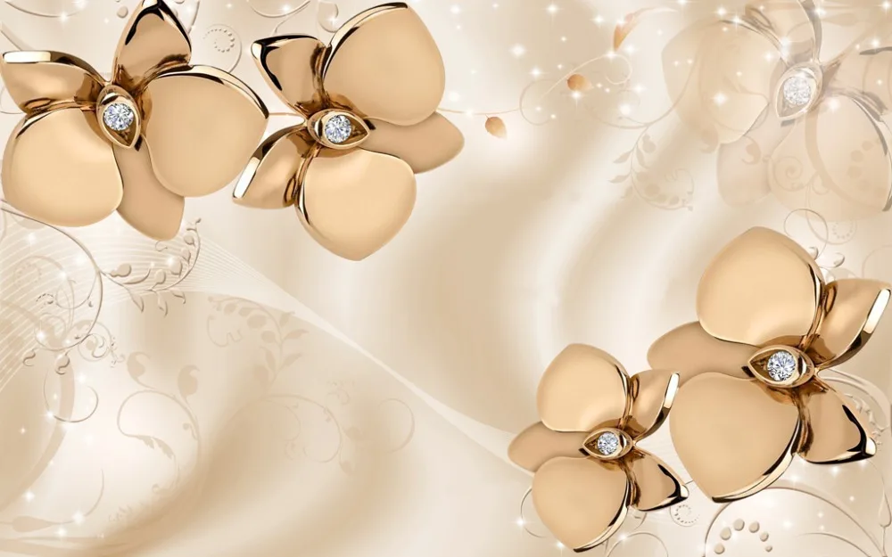 3D шторы ювелирные изделия на заказ цветы для гостиной зеркальные современные |