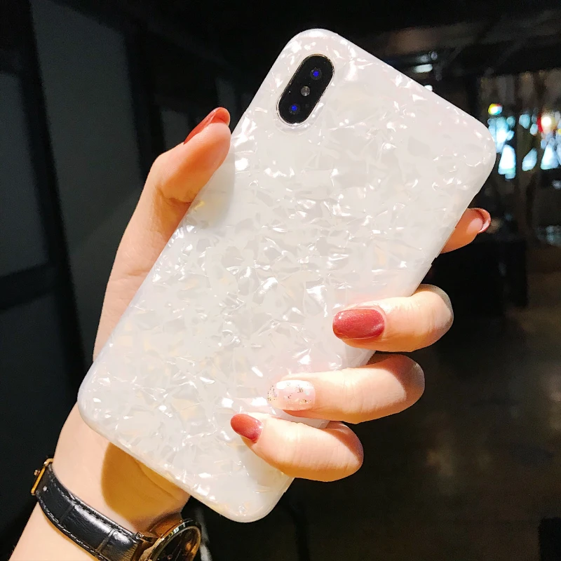 Роскошный цветной чехол для телефона с раковиной iphone 7 Plus Модный милый мягкий iPhone