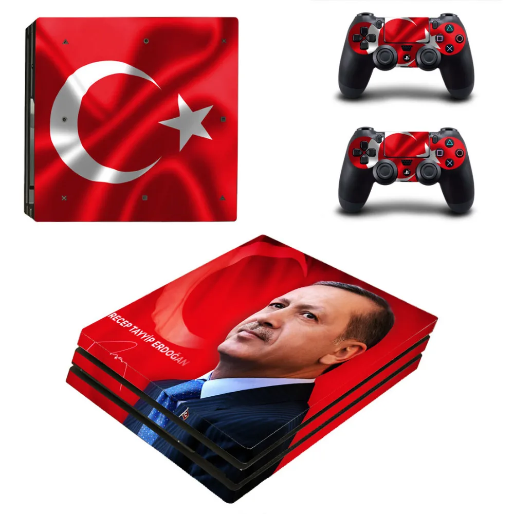 Турция национальный флаг PS4 Pro кожи Стикеры наклейка для Sony PS4 Игровые приставки 4 Pro консоли и 2 Пульты ДУ для игровых приставок кожи Наклейки винил