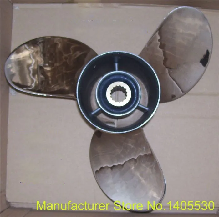 stainless steel Propeller for Tohatsu Yamaha outboard Motor 2 stroke 60-75HP 4 90-115HP 15 inch 13 3/4*15-F | Автомобили и