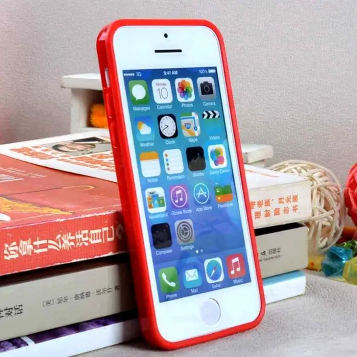 Лидер продаж новый резиновый мягкий однотонный бампер для iphone 5c чехлы телефонов