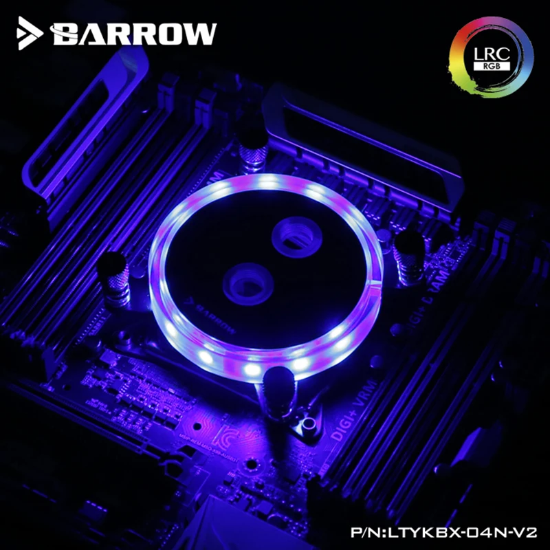 Курган cpu водоблок используется для INTEL X99 X299/LGA 2011 2066 розетка акрил+ медь радиаторный блок+ 5 В GND RGB поддержка AURA
