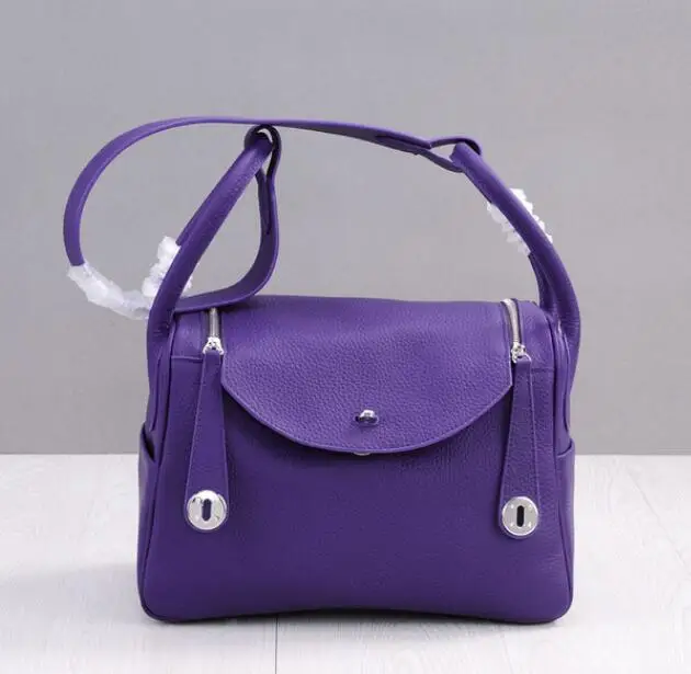 Purple 30cm Новая женская сумка из натуральной кожи, шикарные женские сумки через плечо,, известный бренд, дизайнерские женские сумки через плечо, сумка через плечо, A0092 - Цвет: Purple 30cm