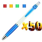 Пластиковая шариковая ручка Nash, цветная ручка, белая шариковая ручка, индивидуальный подарок, логотип компании, 50 шт.