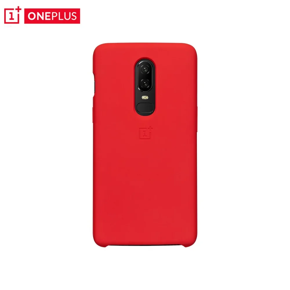 Оригинальный силиконовый защитный чехол OnePlus 6 красный натуральный Oneplus6 силикон +
