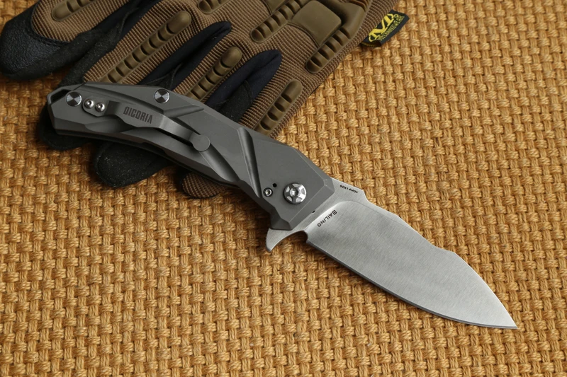 Тактический складной нож DICORIA клинок С флиппером и шарикоподшипником с титановой