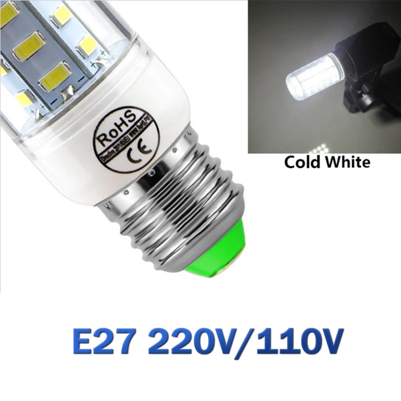 E27 cold white Z20 светодиодный Светодиодная лампа-Кукуруза лампы E27 E14 110/220V SMD5730 48/69 светодиодный s светильник лампы лампада светодиодный лампы энергосберегающий светильник для дома; Прямая поставка - Испускаемый цвет: E27 cold white