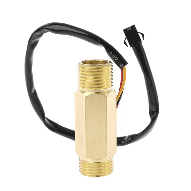 G1/2&quot Brass Hall Flow Rate Meter NTC Temperature Measurement Water Sensor | Meters