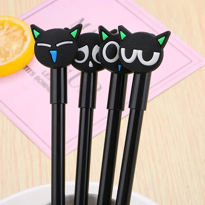 4 шт. креативная гелевая ручка с большим глазом и котом Высококачественная