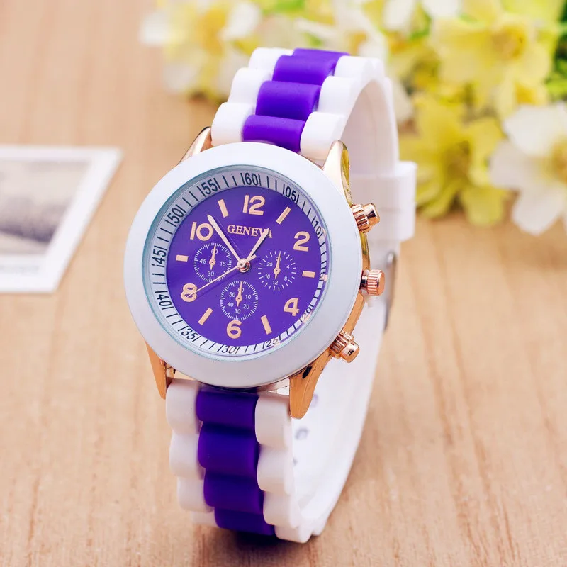 Модные Топ унисекс relogio masculino relojes Para Hombre Curren силиконовые подарочные двухцветные