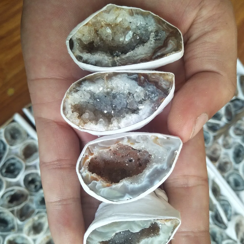 

in abundant supply Natural diminutive agate geode Specimens of agate cave stones and crystals minerals in Madagascar