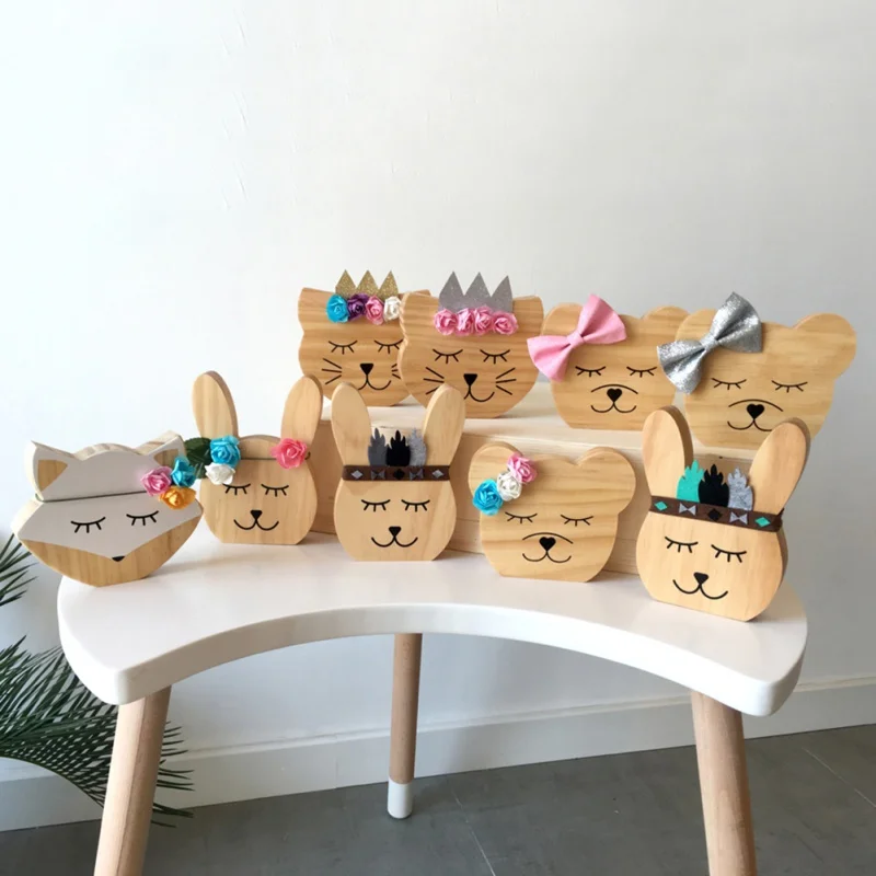 Креативное украшение из массива дерева в скандинавском стиле декор для детской