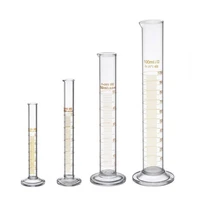 thick glass graduated measuring cylinder set 5ml 10ml 50ml 100ml glass with two brushes