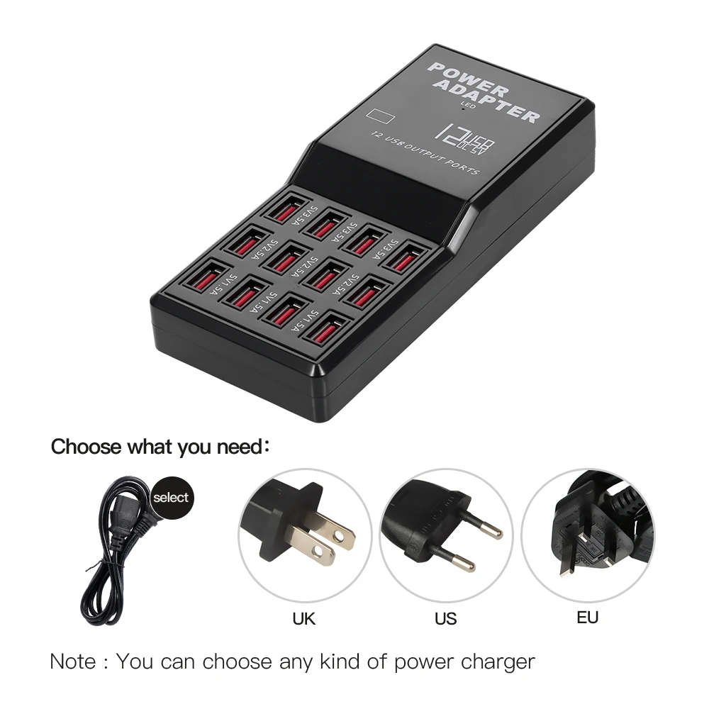 Зарядная станция с 12 портами USB зарядная док-станция зарядное устройство
