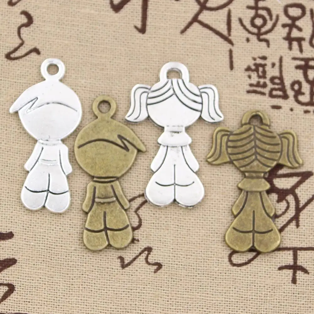 

4 шт. подвески для мальчиков и девочек, 40x19 мм полые Античные Подвески, кулон в форме, винтажные бронзовые тибетские серебряные цвета, DIY ювели...