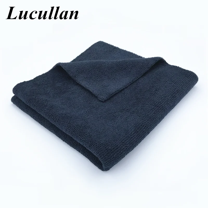 Lucullan 40X40 см 380GSM черный монстр Edgeless полотенце из микрофибры для мягких красок воск и полировки удаление