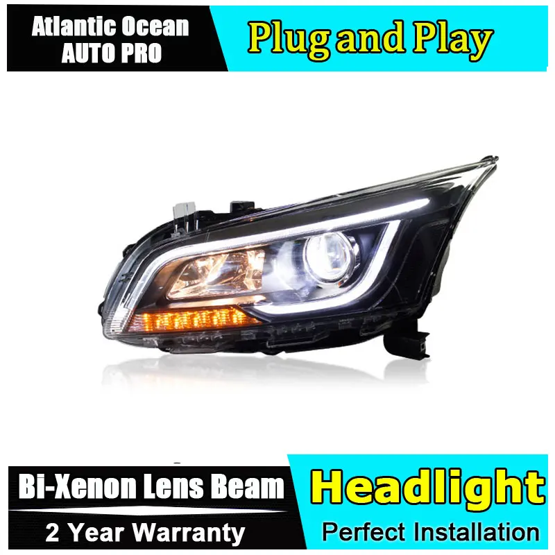 

car Styling LED Head Lamp for CHEVROLET CRUZE led headlights 2015 2016 FOR CRUZE head light H7 hid Bi-Xenon Lens low beam
