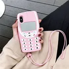 3D милый ретро мобильный телефон Мягкая силиконовая задняя крышка для iPhone 6 6s Plus X XR Xs Max 7 8 Plus чехлы для телефонов Fundas Coque Capa