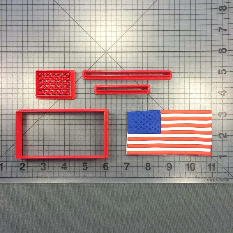 Флаг США Ирландия резак для печенья изготовленный на заказ 3D печать помадка
