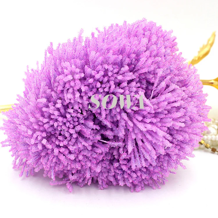 

Бесплатная доставка Горячая Распродажа 1800 шт./лот искусственный светло-фиолетовый стеклянный цветок Stamen Pistil украшение торта ремесло DIY