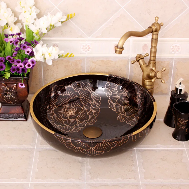 

so beautiful Jingdezhen factory directly art hand painted ceramic wash basin
