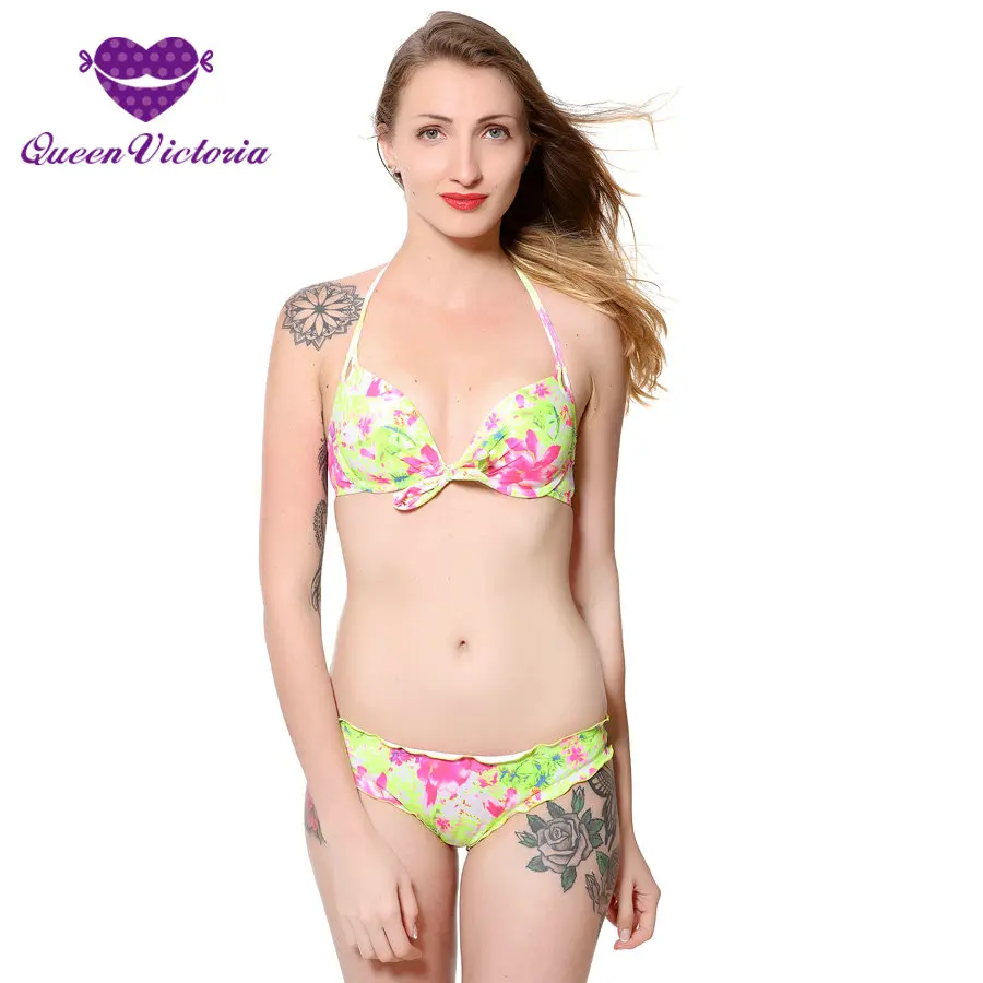 Хит продаж комплект бикини в богемном стиле сексуальный купальник с цветочным