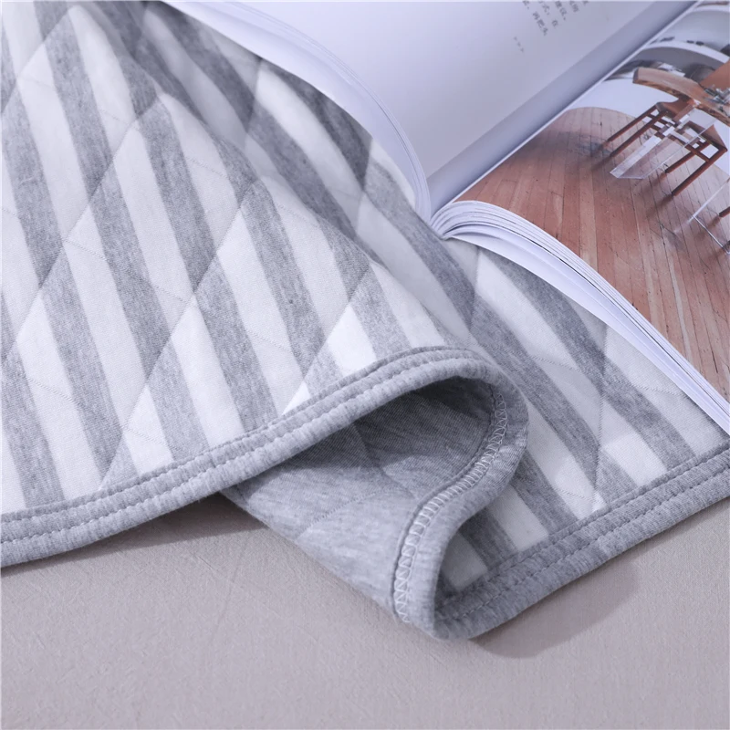 Летнее стеганое одеяло в полоску модные мягкие и тонкие стеганые одеяла короткое