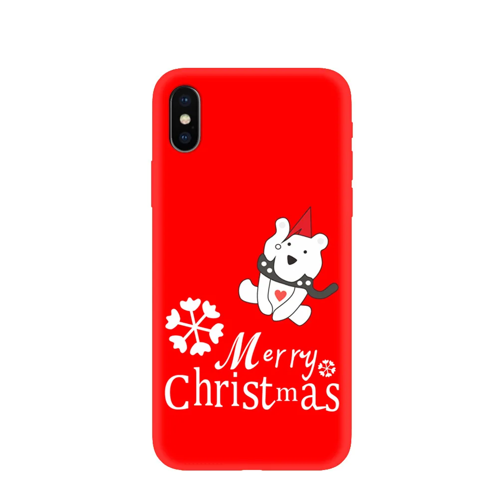 QIWEEK чехол для телефона iPhone 6 6S 7 8 Plus X XR XS Max милый мультфильм Рождество Санта Клаус