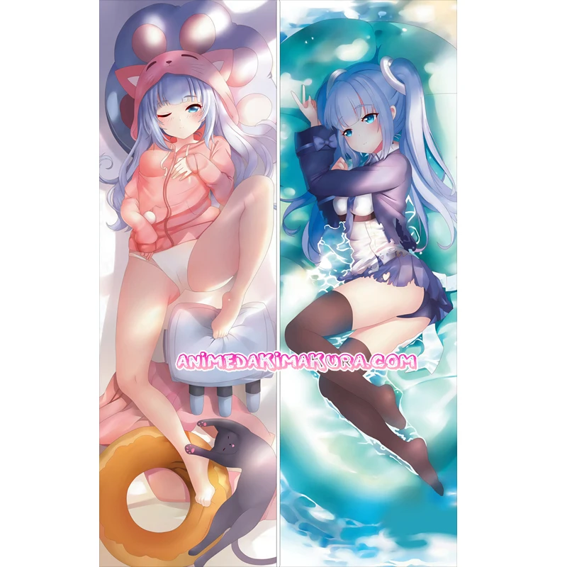 Аниме девушка обнимающая подушка для тела чехол-накладка с принтом Азур Лейн