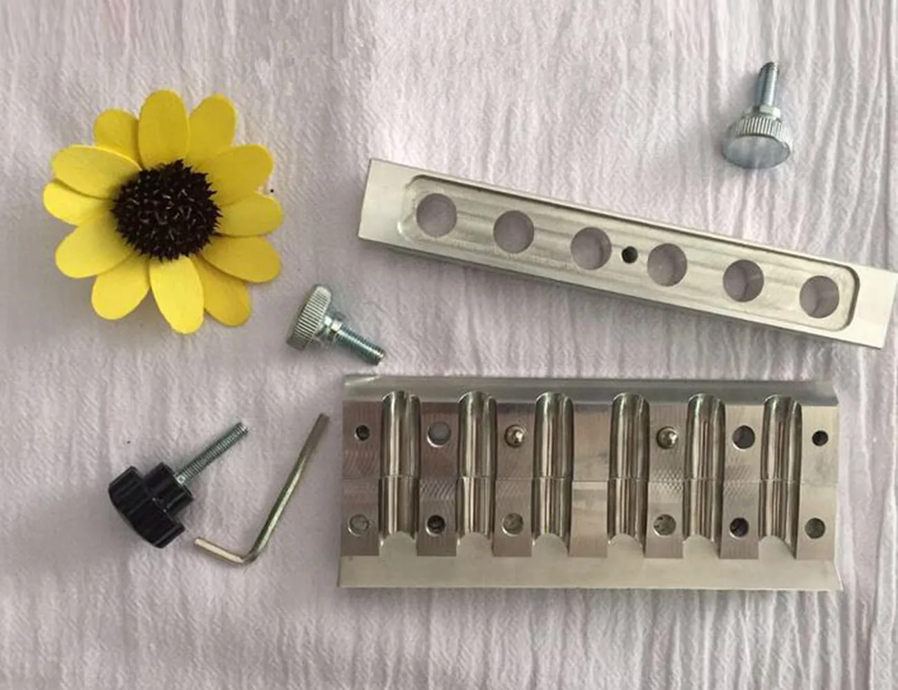 1 Set 6 Cavities/holes Aluminum Lipstick Mould Mold_Moondrop Nail Shape 12.1mm DIY Homemade Lip Stick Makeup Tool