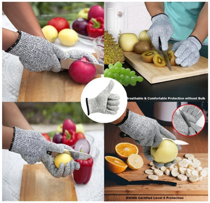 Anti-cut Gloves Safety Cut Proof Stab Resistant Stainless Steel Wire Metal Mesh Kitchen Butcher Cut-Resistant Safety Gloves