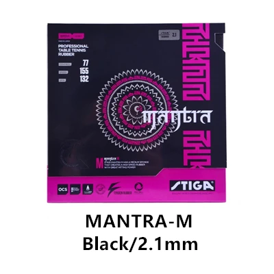 MANTRA-M Black STIGA для настольного тенниса резиновая мантра M/H offension прыщи с губкой pips-in пинг-понг tenis de mesa - Цвет: MANTRA-M Black