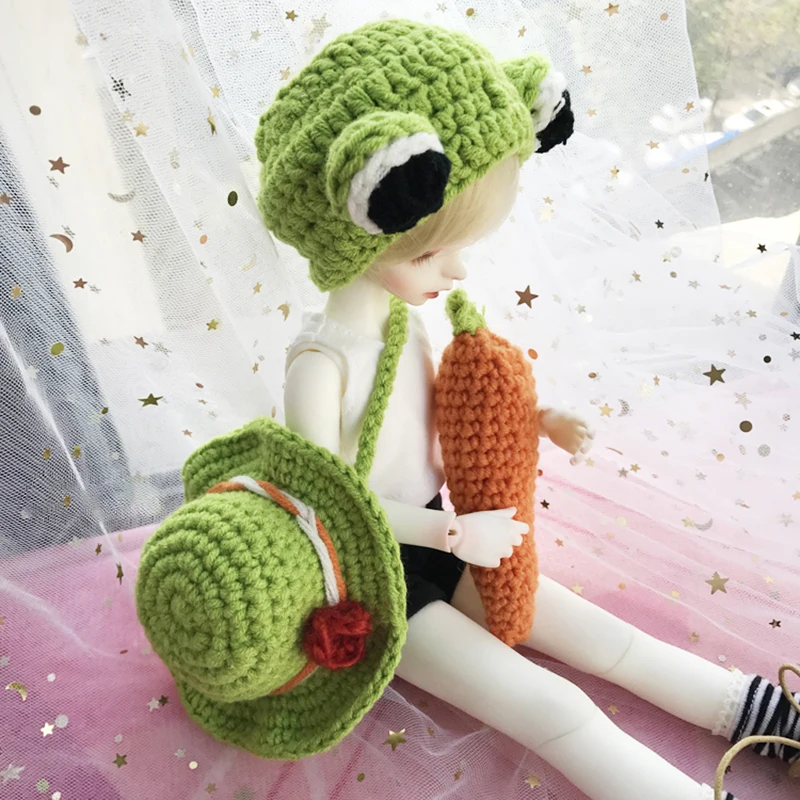 Cateleya Travel frog bjd doll 1/4 1/6 hat carrot headgear accessories Free Shipping | Игрушки и хобби