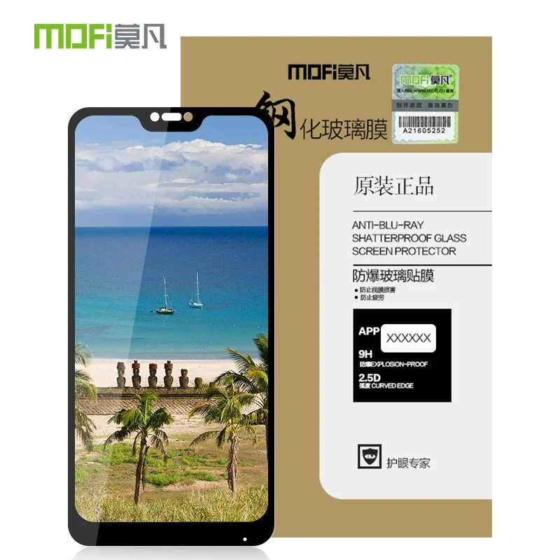 Xiaomi mi A2 Lite Стекло закаленное MOFi полное покрытие A2Lite защитная пленка mi A2 Lite Экран протектор 2 облегченное Закаленное стекло пленка