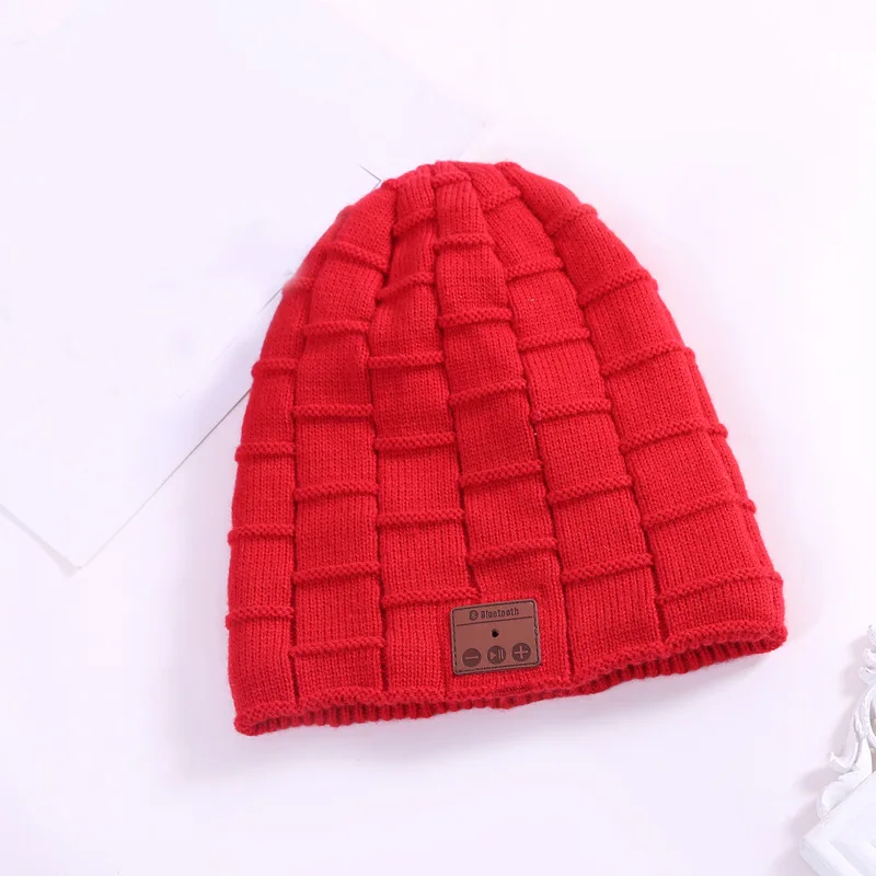 style 2 red Беспроводные наушники Bluetooth шапка зимняя шапка трикотажные наушники Спортивная гарнитура с микрофоном Громкая Связь Динамик для iPhone sony Xiaomi - Цвет: style 2 red