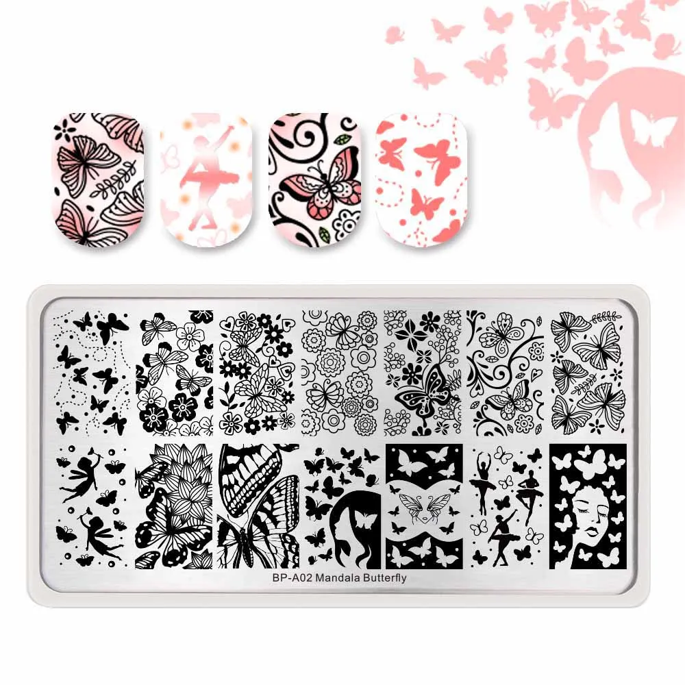 set30 BORN PRETTY ногтей штамповки пластины мульти-узоры прямоугольный, для нейл-арта штамп шаблон изображения трафареты художника Сделай Сам ногти маникюр - Цвет: set30