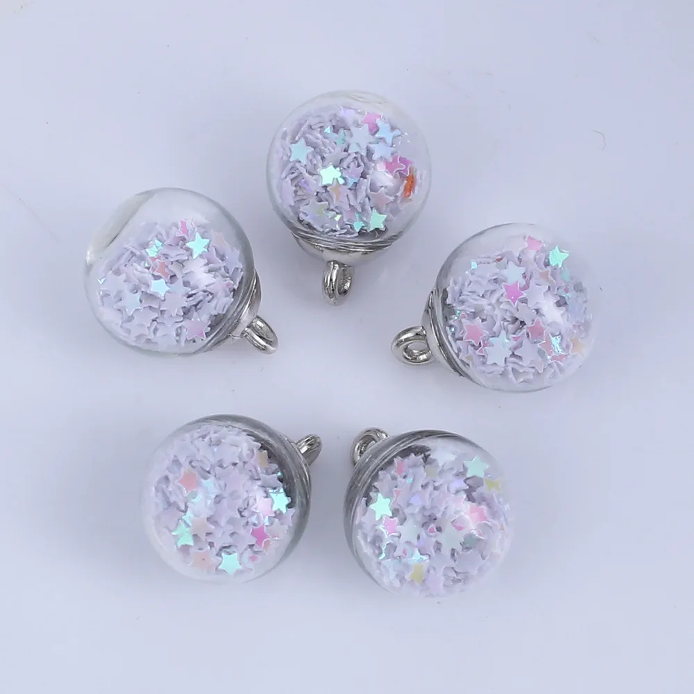 DoreenBeads DIY фурнитура подвеска стеклянный Шарм прозрачное стекло пузырьковая