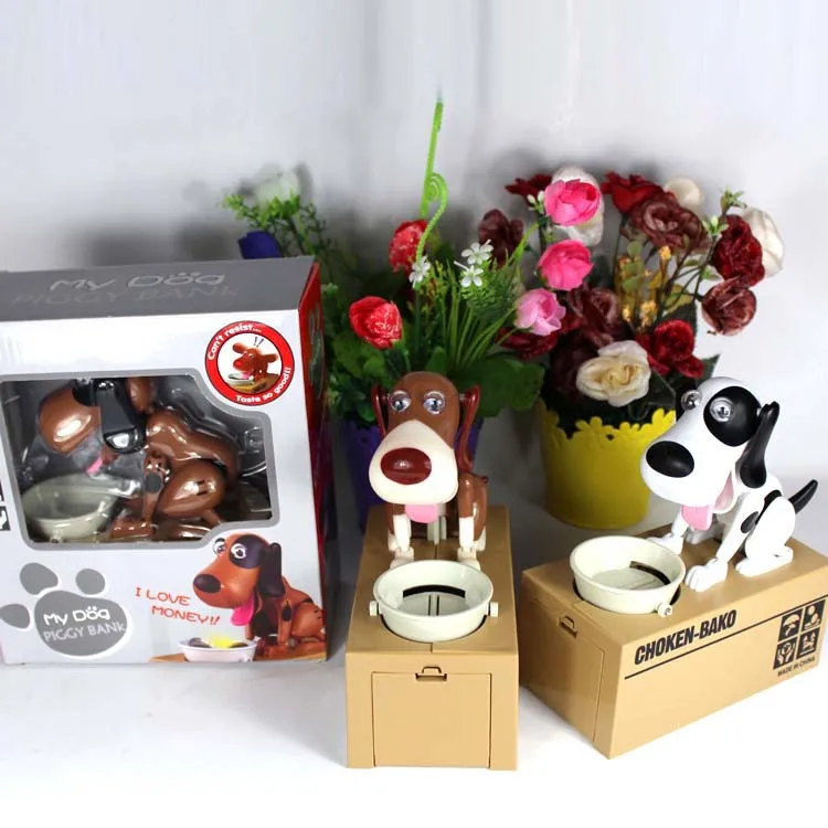 1 шт. оригинальная коробка для денег собака съедает монеты копилка электронные