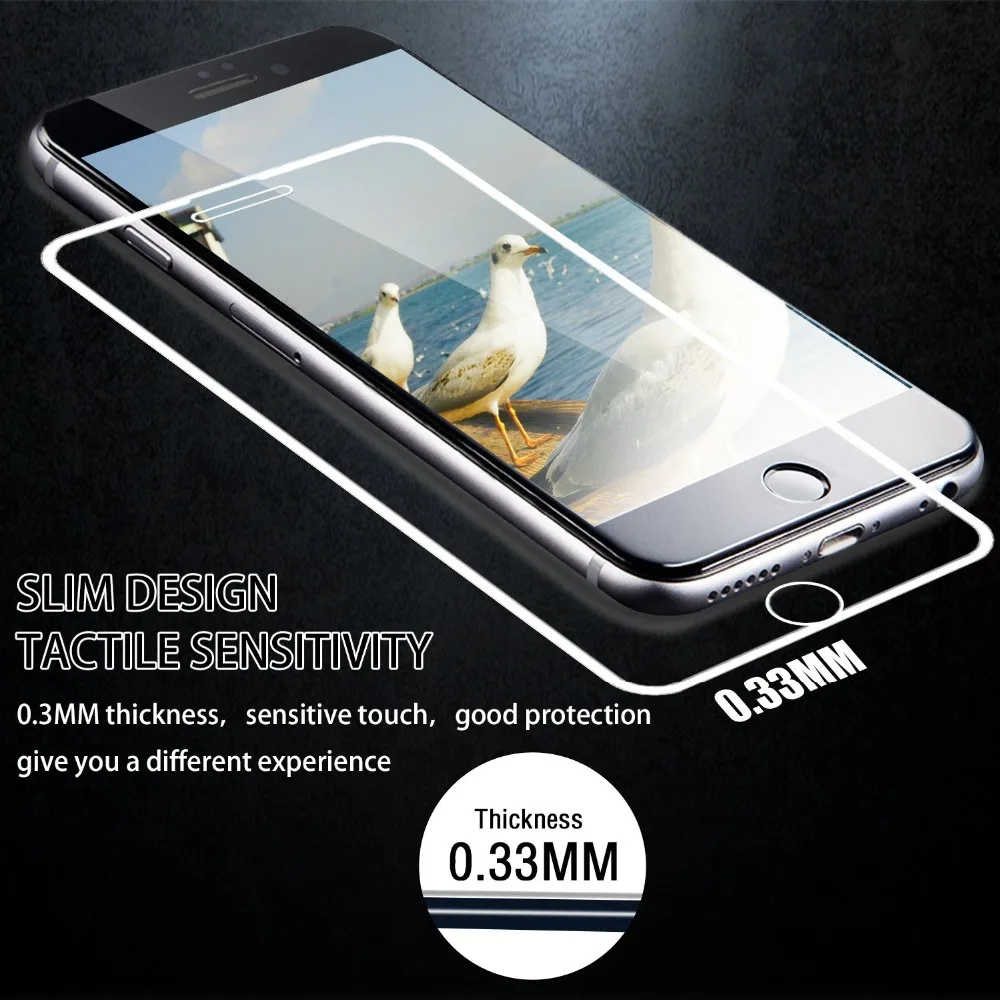 Защитная пленка для экрана для Iphone 6, 6 S, 7, 8 Plus, стекло для телефона 2.5D, полное покрытие, закаленное стекло для Iphone6, 6 S, 7, 8 Plus, защитная стеклянная пленка