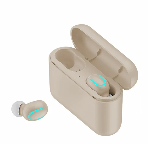 U Skin double Настоящие Bluetooth 5,0 наушники HBQ TWS беспроводные наушники спортивные наушники с громкой связью 3D стерео игровая гарнитура с микрофоном зарядная коробка - Цвет: U Skin double
