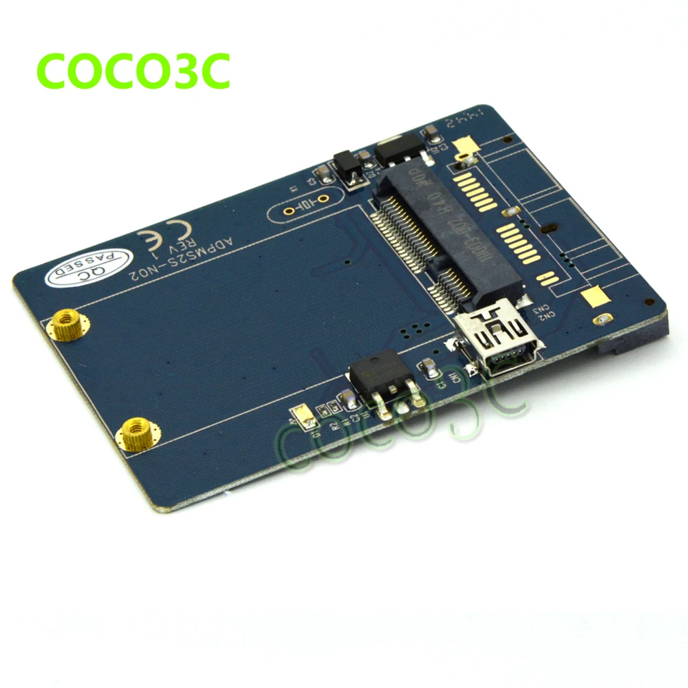Бесплатная доставка 2 в 1 mSATA SSD на SATA адаптер USB2.0 mini PCI e карта как мини PCIe