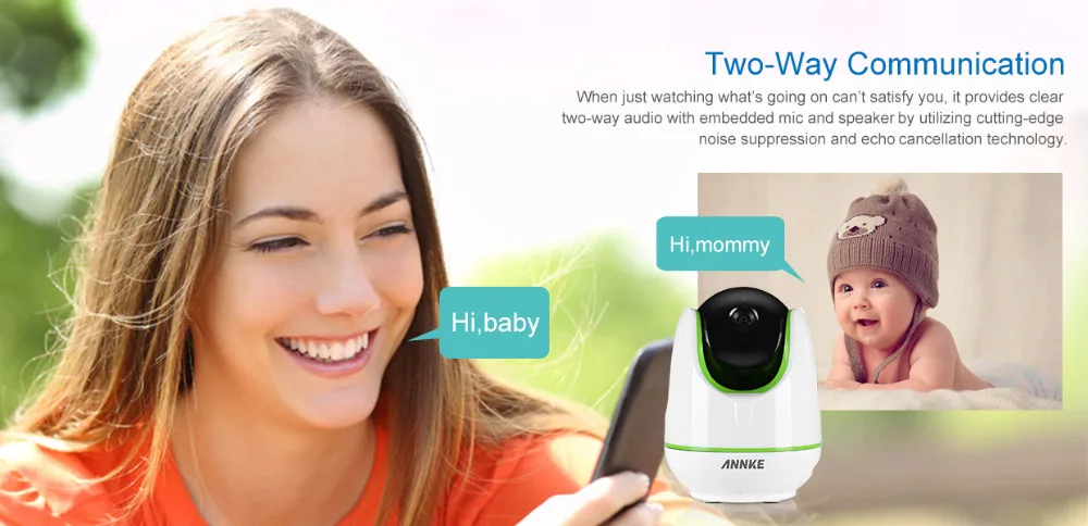 ANNKE HD 960P беспроводная WiFi ip-камера 1.3MP панорамирование/наклон Wi-Fi сеть ИК Ночное Видение домашняя камера безопасности видеоняня