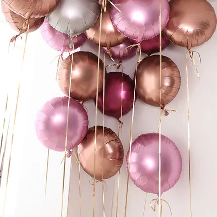 10 шт 18 дюймовый Круглый Металлический воздушный шар свадебное украшение с днем